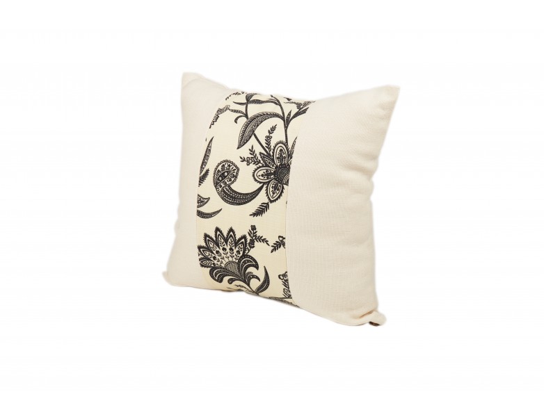 Cushion Cover - White W/ Floral Sleeve