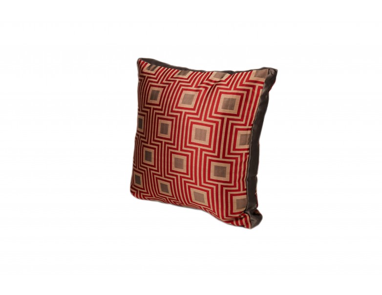 Cushion Cover Box Styled - Red & Gold Squared