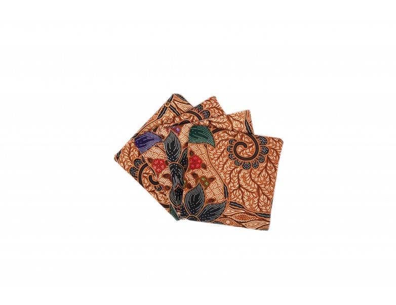 Coasters - Orange Batik