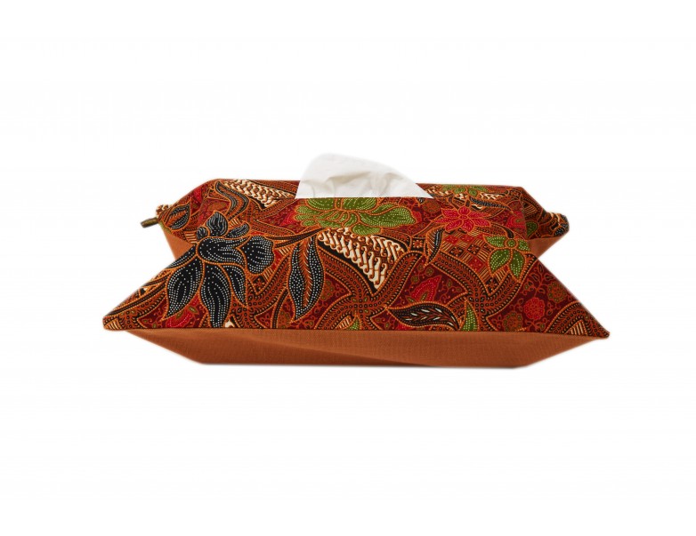 Tissue Box Cover W/ Zip - Batik