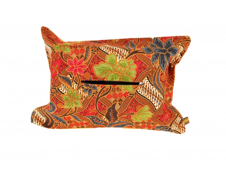 Tissue Box Cover W/ Zip - Batik