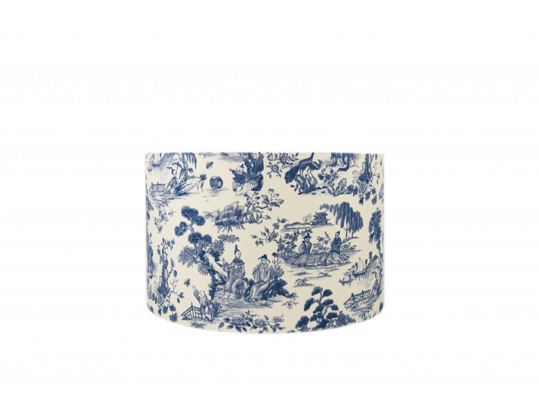 Lampshade - Cylindrical W/ Waverly Canton Garden